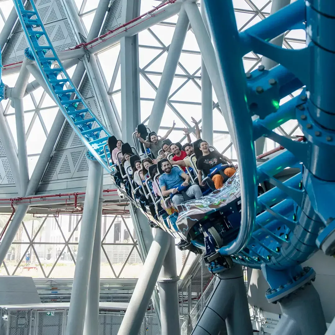 The Storm Coaster Indoor Thrill Ride in Dubai