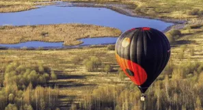 Hot-air balloons flight
